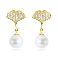 Picture of Delicate White Dangle Earrings with Speedy Delivery