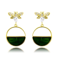 Picture of Brand New Green Delicate Dangle Earrings with Full Guarantee