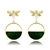 Picture of Brand New Green Delicate Dangle Earrings with Full Guarantee