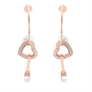 Picture of Trendy Rose Gold Plated Casual Dangle Earrings with No-Risk Refund