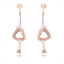 Show details for Trendy Rose Gold Plated Casual Dangle Earrings with No-Risk Refund
