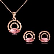 Picture of Low Cost Rose Gold Plated Classic Necklace and Earring Set with Low Cost