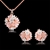 Picture of Exclusive Classic Rose Gold Plated Necklace and Earring Set with Full Guarantee