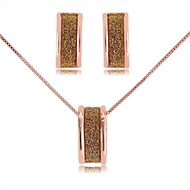 Picture of Stylish Casual Flash sand Necklace and Earring Set