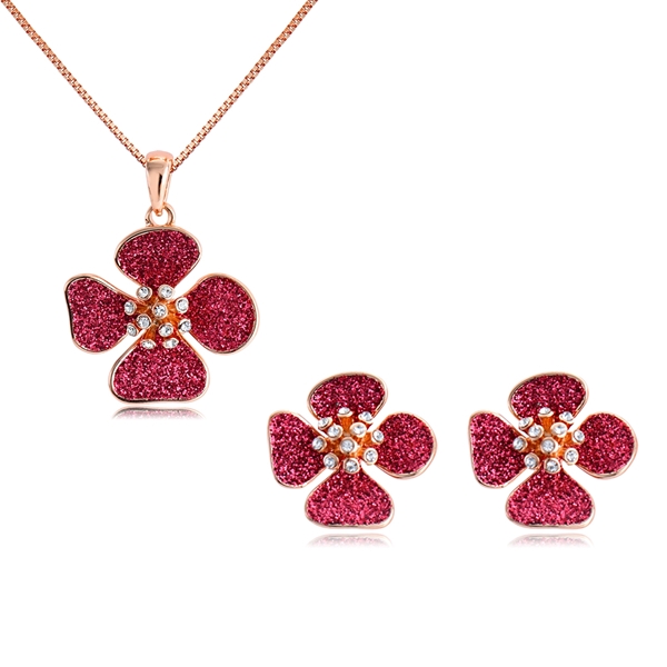 Picture of Delicate Flower Casual Necklace and Earring Set