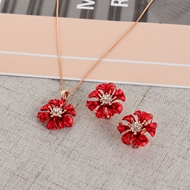 Picture of Casual Artificial Crystal Necklace and Earring Set with Beautiful Craftmanship