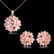 Picture of Casual Pink Necklace and Earring Set with Speedy Delivery