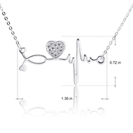 Picture of Inexpensive Platinum Plated Cubic Zirconia Pendant Necklace from Reliable Manufacturer