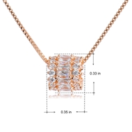 Picture of Shop Rose Gold Plated Cubic Zirconia Pendant Necklace with Wow Elements