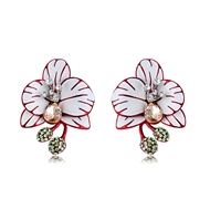 Picture of Low Price Zinc Alloy Red Stud Earrings from Trust-worthy Supplier