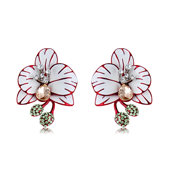 Picture of Low Price Zinc Alloy Red Stud Earrings from Trust-worthy Supplier