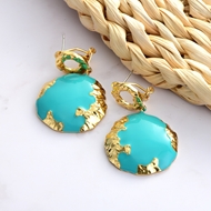 Picture of Classic Enamel Dangle Earrings with 3~7 Day Delivery