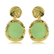 Picture of Distinctive Green Enamel Dangle Earrings As a Gift