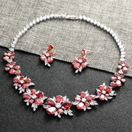 Show details for Copper or Brass Cubic Zirconia Necklace and Earring Set at Great Low Price Show details for Copper or Brass Cubic Zirconia Necklace and Earring Set at Great Low Price