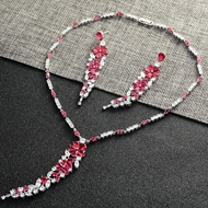 Show details for Fancy Big Luxury Necklace and Earring Set Show details for Fancy Big Luxury Necklace and Earring Set
