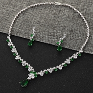 Show details for Purchase Platinum Plated Copper or Brass Necklace and Earring Set Exclusive Online Show details for Purchase Platinum Plated Copper or Brass Necklace and Earring Set Exclusive Online