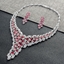Show details for Bulk Platinum Plated Big Necklace and Earring Set with Speedy Delivery