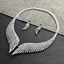 Show details for Bling Casual Copper or Brass Necklace and Earring Set