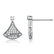 Picture of 925 Sterling Silver White Stud Earrings from Certified Factory