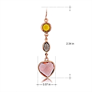 Picture of Unique Artificial Crystal Zinc Alloy Dangle Earrings