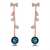 Picture of Great Artificial Crystal Blue Dangle Earrings