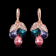 Picture of Nickel Free Rose Gold Plated Casual Dangle Earrings with No-Risk Refund