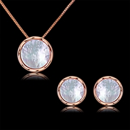 Picture of New Season White Zinc Alloy Necklace and Earring Set with SGS/ISO Certification