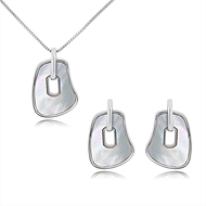 Picture of Recommended White Copper or Brass Necklace and Earring Set from Top Designer