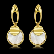 Picture of Great Shell Platinum Plated Dangle Earrings