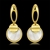 Picture of Great Shell Platinum Plated Dangle Earrings