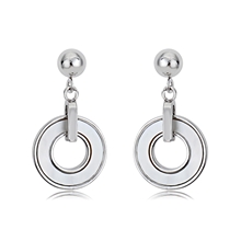 Show details for Classic Platinum Plated Dangle Earrings Direct from Factory