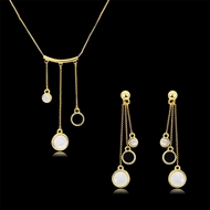 Picture of Classic Rose Gold Plated Necklace and Earring Set at Unbeatable Price