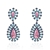 Picture of Delicate Cubic Zirconia Pink Dangle Earrings