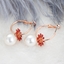 Show details for Good Quality Artificial Pearl Rose Gold Plated Small Hoop Earrings