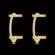 Picture of Wholesale Gold Plated Copper or Brass Stud Earrings with No-Risk Return