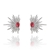 Picture of Buy Platinum Plated Red Big Stud Earrings with Wow Elements