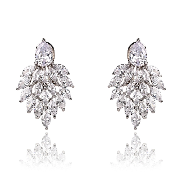 Picture of Hot Selling White Cubic Zirconia Dangle Earrings from Top Designer