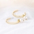 Picture of Buy Gold Plated Artificial Pearl Big Hoop Earrings with Price