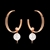 Picture of Buy Gold Plated Artificial Pearl Big Hoop Earrings with Price