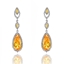 Show details for Copper or Brass Cubic Zirconia Dangle Earrings from Certified Factory