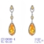 Picture of Copper or Brass Cubic Zirconia Dangle Earrings from Certified Factory