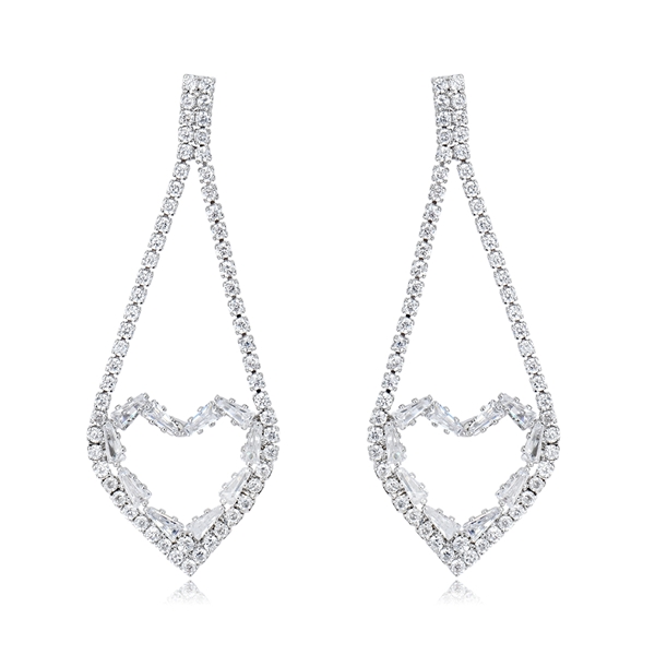 Picture of Amazing Medium Cubic Zirconia Dangle Earrings