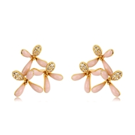 Picture of Delicate Gold Plated Big Stud Earrings with Fast Shipping