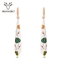 Show details for Classic Rose Gold Plated Dangle Earrings in Exclusive Design