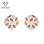 Show details for Rose Gold Plated Classic Big Stud Earrings of Original Design