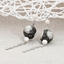 Show details for Filigree Medium fresh water pearl Dangle Earrings