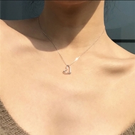 Picture of Stylish Small Platinum Plated Pendant Necklace