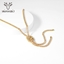 Show details for Copper or Brass Gold Plated Y Necklace in Flattering Style