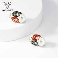 Picture of Zinc Alloy Enamel Big Stud Earrings in Exclusive Design