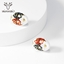Show details for Zinc Alloy Enamel Big Stud Earrings in Exclusive Design